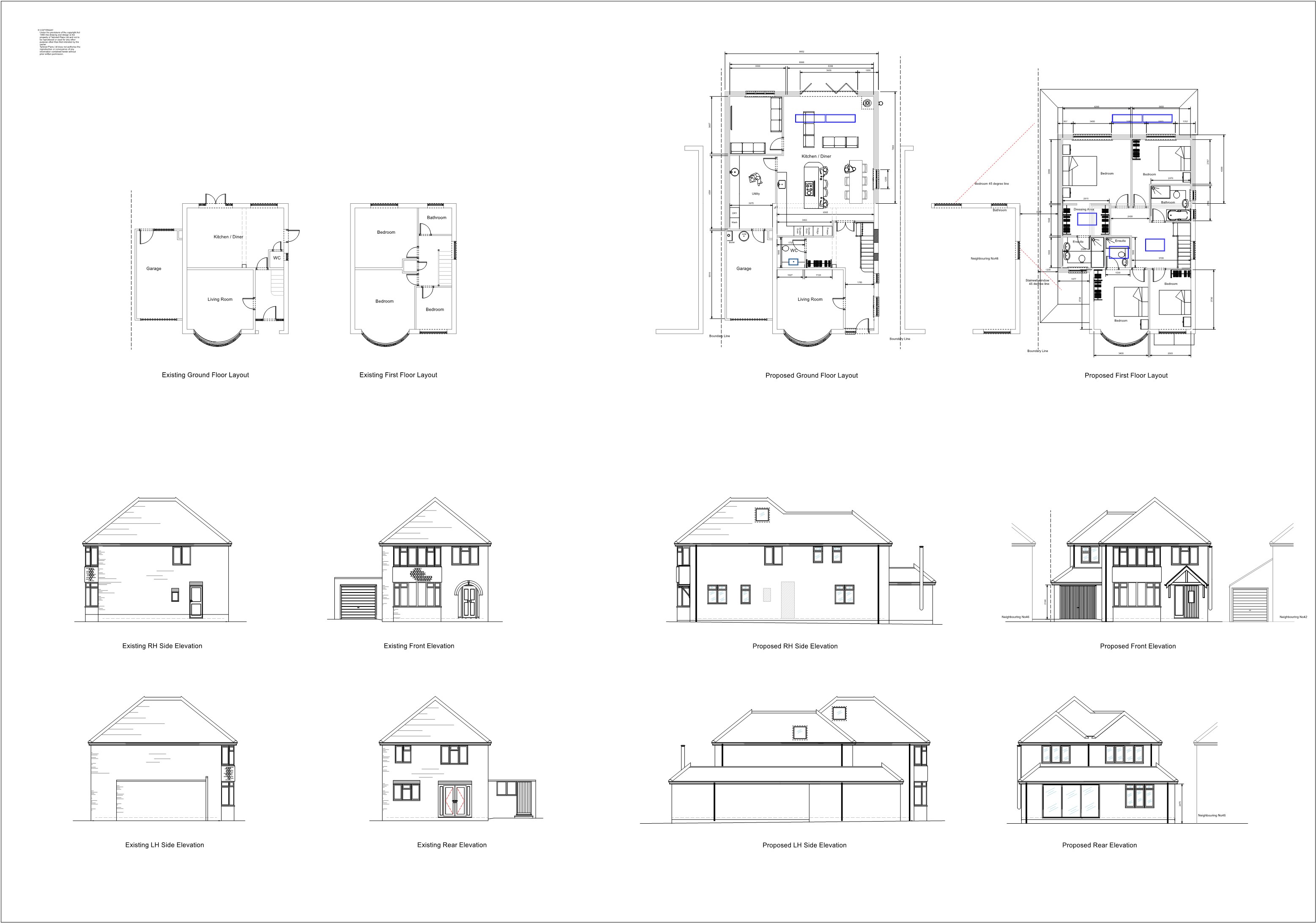 Double-storey rear and side extension