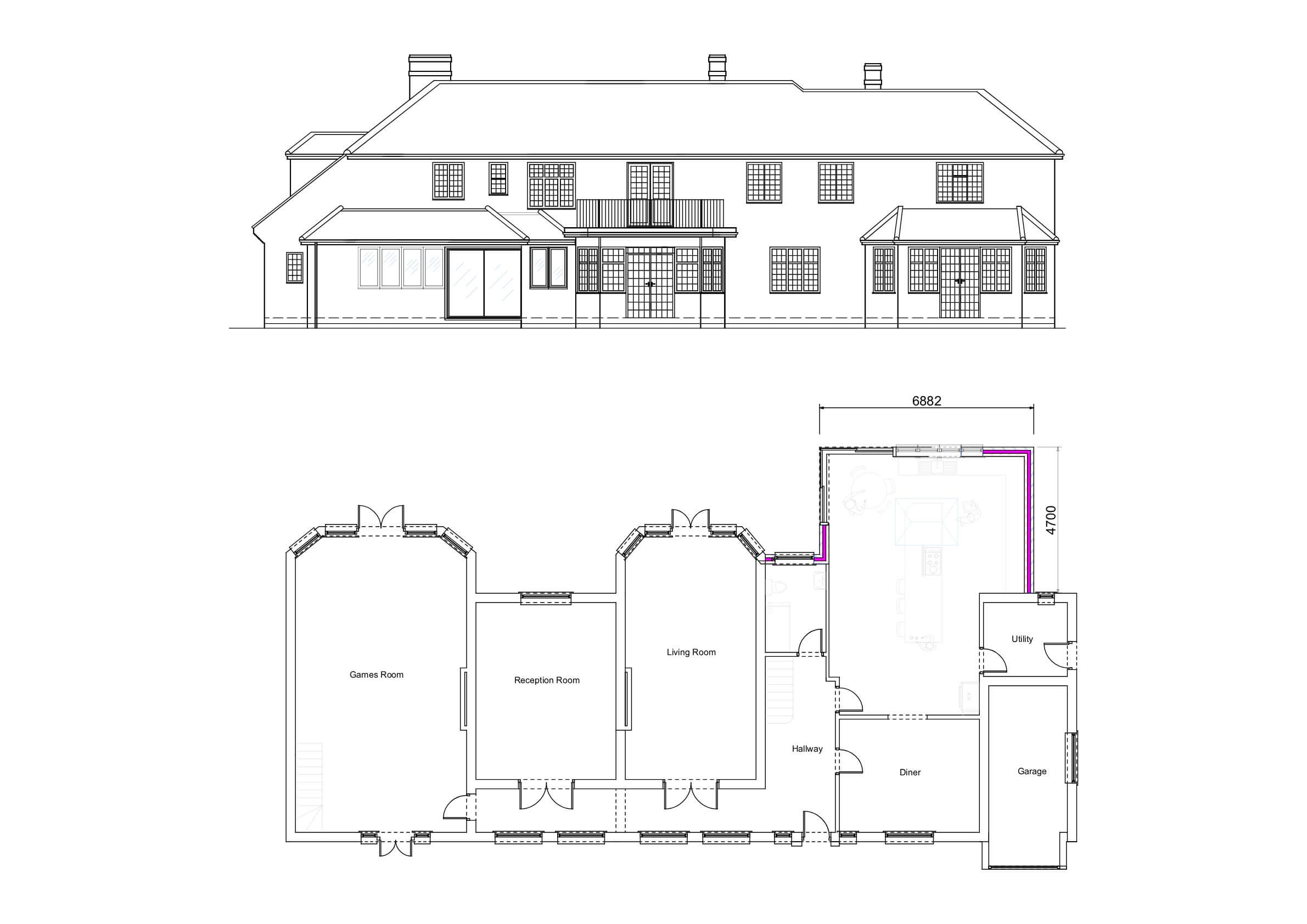 Proposed elevation drawing