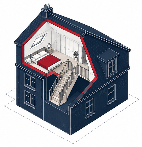 Loft extension diagram